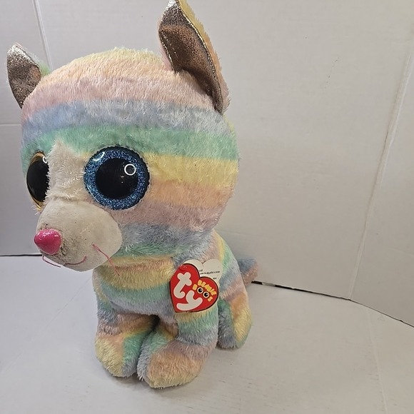 TY Beanie Boos HEATHER the UniCat Glitter Eyes LARGE Size 17 inch - Picture 2 of 15